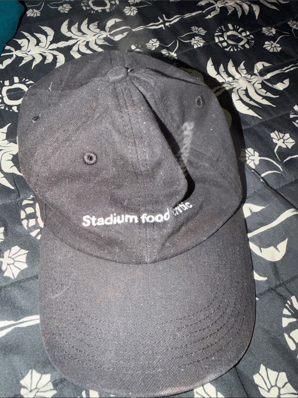 Stadium Food Critic Black Embroidered Dad Hat